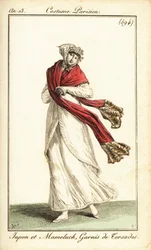 ペチコートとマムルーク オーバードレスの女性、パリ