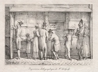 Delpech Lithographic Print Shop、c。 1818年。