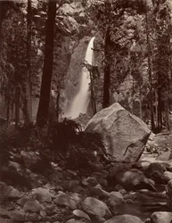 Lower Yosemite Fall, 1,600 feet, 1872年頃, 1876年頃に印刷されたもの。