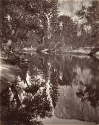 エル キャピタンのミラー ビュー、ヨセミテ、カリフォルニア州。 1872年、約印刷。 1876年。