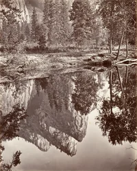 三兄弟の鏡像、ヨセミテ、カリフォルニア州。 1872年、約印刷。 1876年。