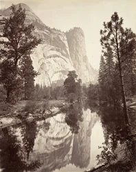 ワシントン タワー、ヨセミテ、カリフォルニア州。 1872年、約印刷。 1876年。