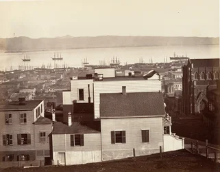 サンフランシスコ、カリフォルニア州とパウエル通り、1864年、印刷された約。 1876年。