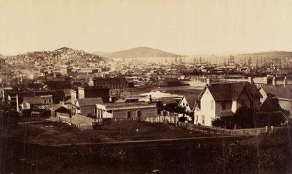 [1860年、リンコンヒルから見たシティ・フロント］