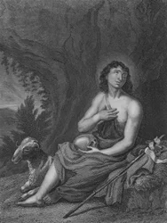 荒野の聖ヨハネ」（版画