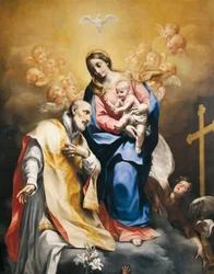 聖母子を抱く聖フィリッポ・ネーリ」カルロ・チニャーニ（1628-1719）とフェリックス・チニャーニ（1660-1724）作