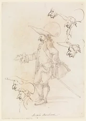 素描、風刺画、1725-75年頃