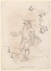 素描、風刺画、1725-75年頃