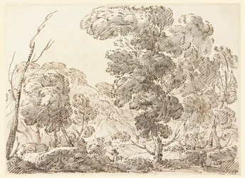 デッサン、山国の道、1770-1786年