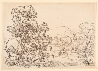 デッサン、森の風景、1750-1770年
