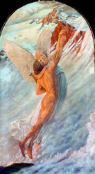 天使による青年の誘拐を幻想的に表現した "L