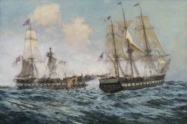 米国フリゲート憲法とHMSジャワの間の関与、1896年