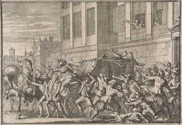 オリバレス伯爵の馬車でのマドリッドへの攻撃、ガスパール・デ・グスマン、1643年