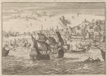 フランス艦隊によって砲撃されたジェノヴァ、1684年