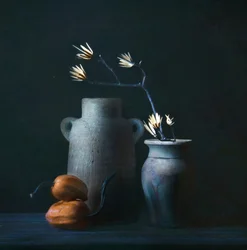 物思いにふける秋の静物画