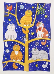 5匹のクリスマス猫