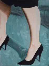 Misfit Legs 1, 2013（紙に油彩）