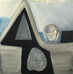 叙情的なかたち, c.1949 (油彩・キャンバス)