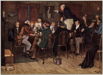 セシル・アルディンによる『ピックウィック・ペーパーズ』のイラスト（カラーリトグラフ