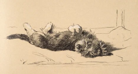 ラフダシュンドの子犬の詳細、1930年、彼のスケッチブックのイラストはJust Among Friendsのアルディン、セシルチャールズウィンザー（1870-1935）で使用され、後にエアアンドスポットティスウッドリミテッド、1934年に出版されました。