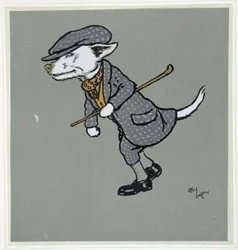 白いキツネ、紳士......セシル・アルダン作「Merry Party」（Hodder & Stoughton, London, ed.