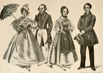 1824-1835、1907、1937年の服。