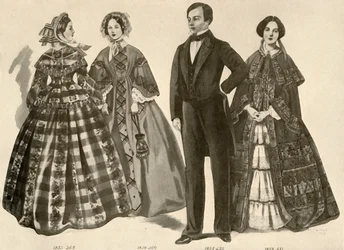 1850-1856年の衣服、1907年、1937年