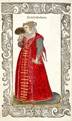 現代の貴族。 From：De gli habiti antico et modern、1598