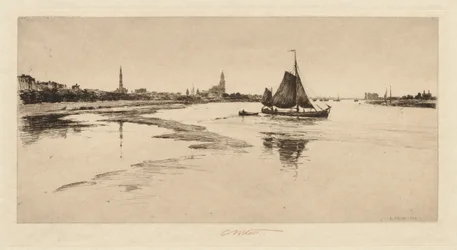 ライン川のアルンハイム、1888年。