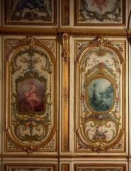 Charles-Andre Van Loo (1684-1745) による塗装パネル、フランス、フォンテーヌブロー城