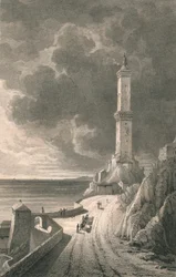 「ジェノバ。 灯台」、1818年。