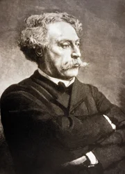 Alexandre Dumas Fils (1824-1895) フランスの作家、Leon Bonnat にちなんで (版画)