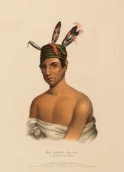 WA-KAWN-HA-KA, A WINNEBAGO CHIEF（『北米インディアン部族史』より