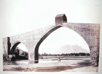 悪魔の橋、マルトレル、1865年頃（ガラスネガからのアルバメン・シルバー・プリント）