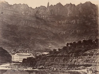 モンセラート、モニストロールからの山の全景、1860 年。