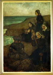 Au Pays de la Mer - Country of the Sea - triptych, right panel:残る者たち