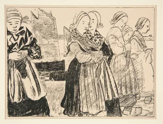 1894 年 10 月、La Revue Blanche の 36 番に掲載された Breton Girls、または Breton Girls on the Quay