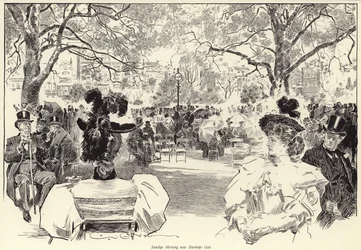 日曜日の朝、スタンホープゲート近く、ハイドパーク