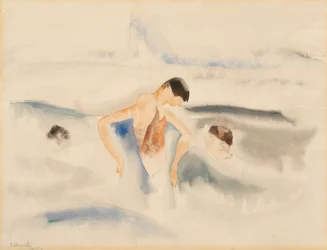 水中の 3 人の人物
