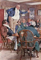 チャールズ・ディケンズ著『ピクウィック・ペーパーズ』の挿絵（カラーリトグラフ）