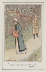 ジェーン・オースティン著「エマ」の挿絵（カラーリトグラフ