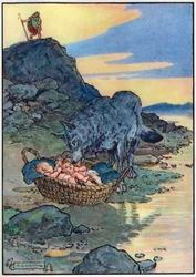 ロバールスとレムス、 『The Children&39;s Hour：Stories from the Classics』から、Waverley Book Companyから出版
