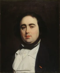 作家ジュール・ジャナン1804-1874のポートレート、1839年頃。