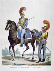 1823年フランスのカラビニエ第1連隊の制服。