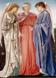 「信仰、希望、慈愛」 チャールズ・フェアファックス・マレー（1849-1919）（前グラファイト）の絵画 個人蔵