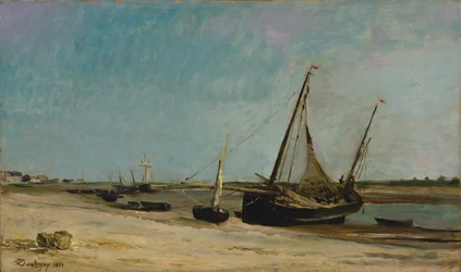 Étaplesの海辺のボート