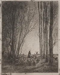 群れに集まる、オリジナルの印象1862、1921年に印刷。