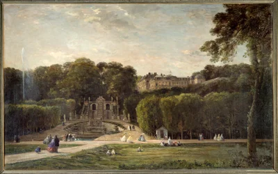 Le parc de Saint Cloud シャルル・フランソワ・ドービニー(1817-1878)の絵画 1865 Sun.1,24×2,01m。シャロン・シュル・マルヌ市、市立博物館