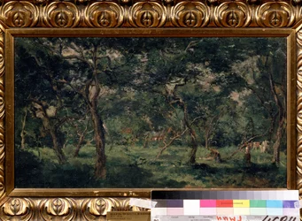 「オリーブの木立」（オリーブの果樹園） シャルル・フランソワ・ドービニー（1817-1878）作 1870-1873年 プーシキン美術館、モスクワ