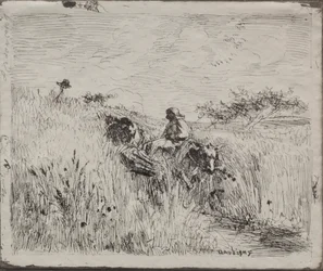 1921年に印刷された穀物畑の小道、元の印象1862。